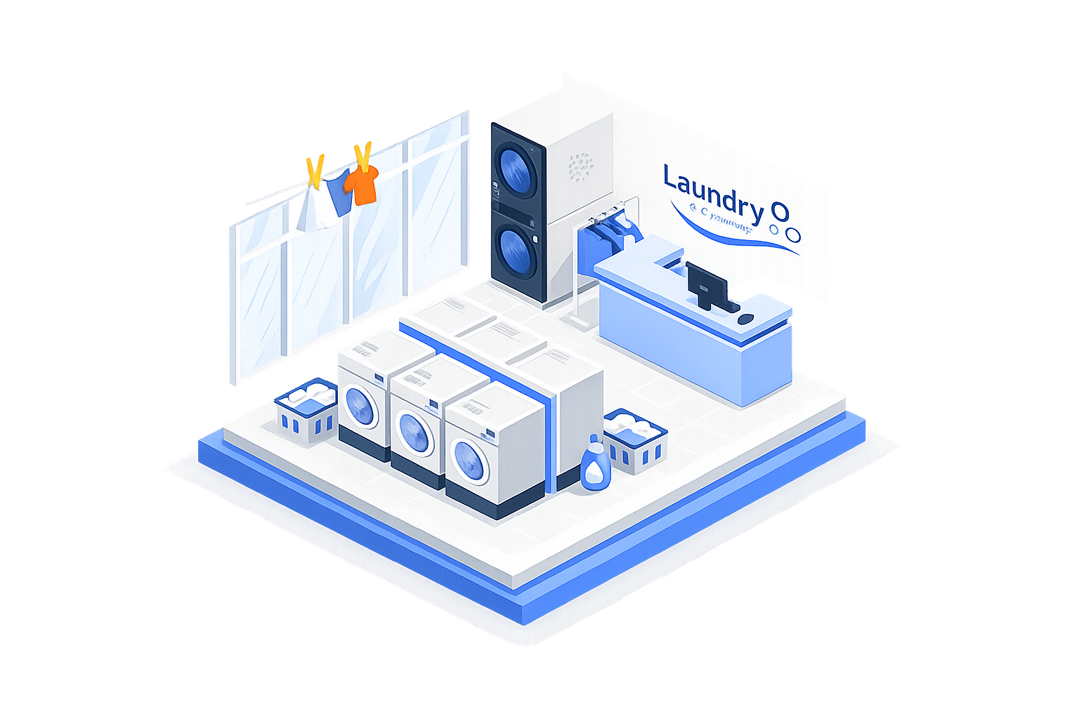 LaundryEase Laundry Illustration